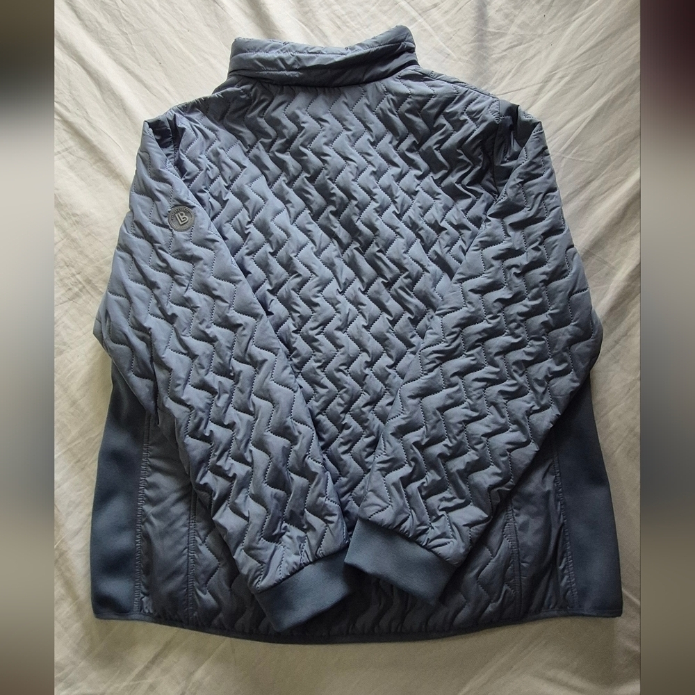 Women's Quilted Hooded Jacket - Blue - Picture 5 of 10